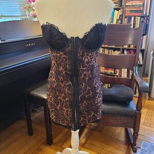 Dolls Kill Captivating Gazes Slip Costume Dress | Mesh with Lace Trim | X-Large